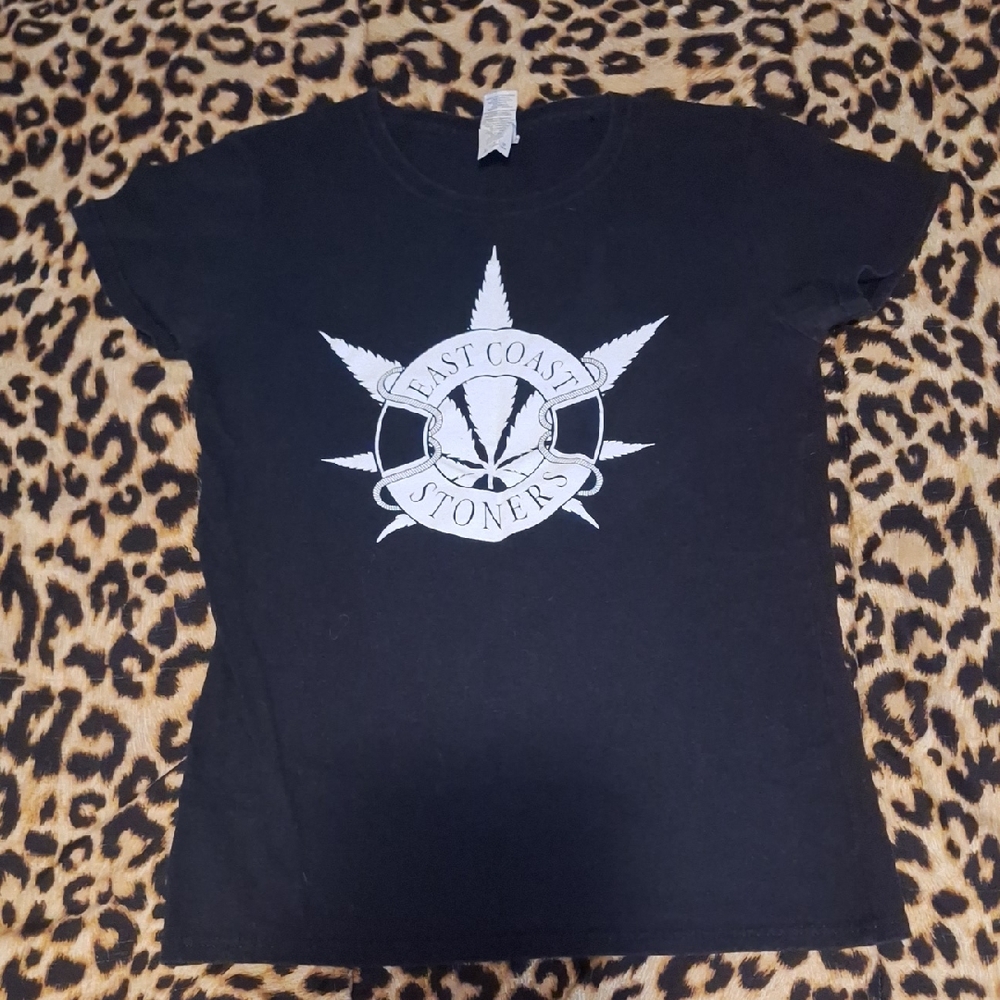 East Coast Graphic Tee with White Print